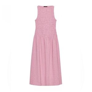Zara | Women’s Gingham Midi Pink Dress